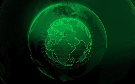 Download Wallpapers Green Digital Globe Green Digital Background