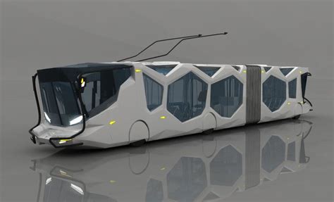 Futuristic Trolleybus Vervoerder Vinewood City Transit Vct Future Transportation