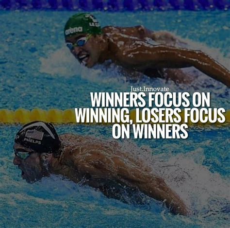 Better to take smart risks and focus on winning because, if you don't, your competition will. Winners focus on winning, losers focus on winners. # ...