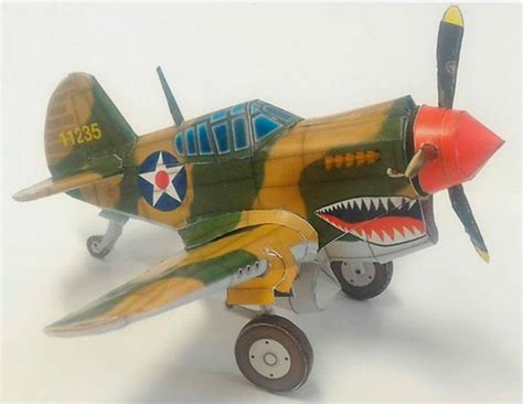 Papermau Ww2`s Curtiss P 40 Warhawk Aircraft Paper Model In Sd Styleby