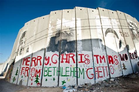 Israeli Separation Wall In Bethlehem Editorial Image Image 17519640