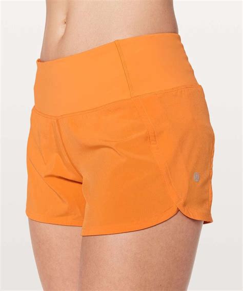 lululemon run times short ii 4 vivid amber lulu fanatics technical clothing gym shorts