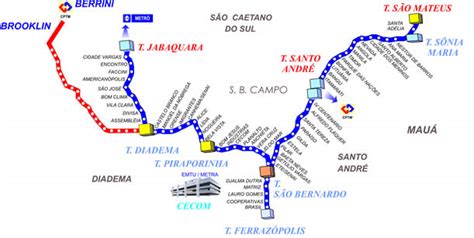 Emtu Mapas Trolebus Trens e Metrô SP CPTMMinuto Ligado