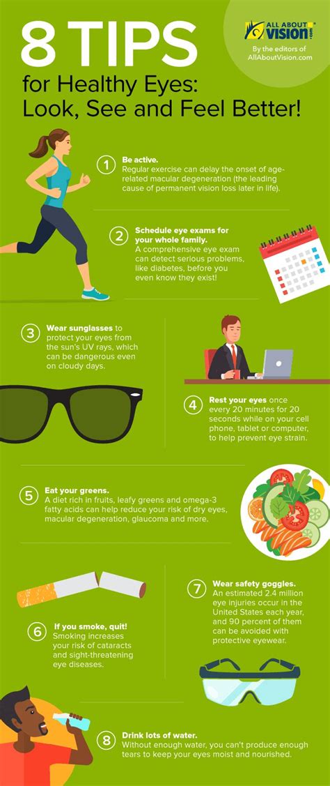 Infographic 8 Tips For Healthier Eyes This Year All About Vision