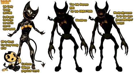 Au The Ink Demon Early Bendy Eb All Versions By Shadowbuns86 On Deviantart