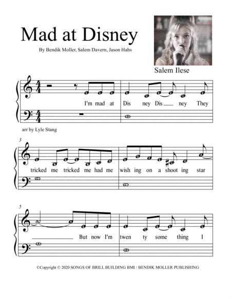 I'm mad at disney, disney, they tricked me, tricked me e e e e c e c e e b e b. Preview Mad At Disney - Beginning Piano With Note Guide ...