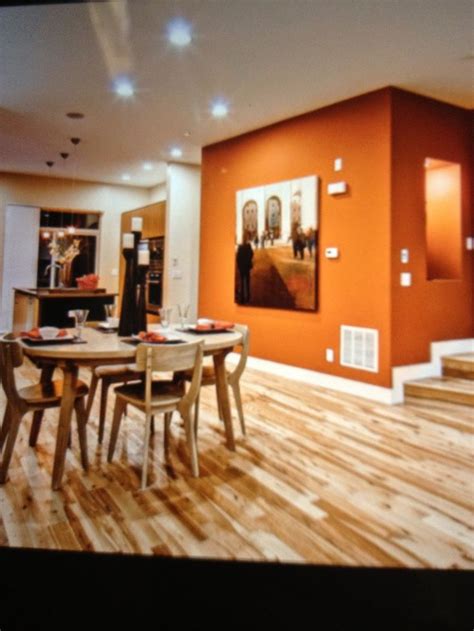 Since orange is a tertiary color, it is easiest to start with a bright orange paint and its tertiary friend, brown ? images of living room wall colors with light pine floors ...