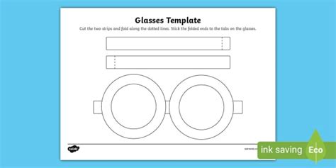 glasses template craft activity teacher made twinkl ph