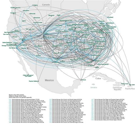 Route Map Frontier Airlines