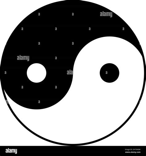 Black And White Yin Yang On A White Background Vector Illustration Stock Vector Image And Art Alamy