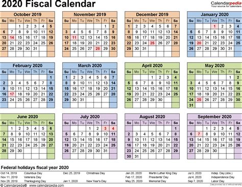 Year At A Glance Calendar 2020