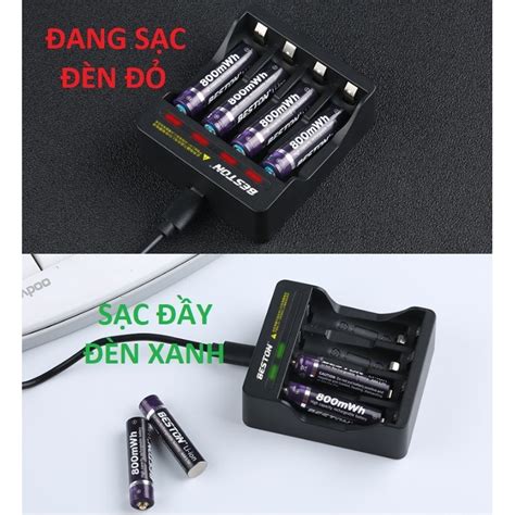 Mua Pin sạc AA AAA Beston chính hãng 1 5V kèm bộ sạc nhanh tự ngắt hàng