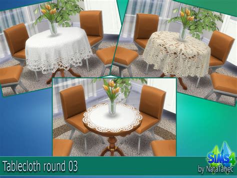 Corporation Simsstroy The Sims 4 Tablecloth Round Set 03