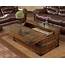 Solid Oak Coffee Table With Storage  Black Wood Lift Top