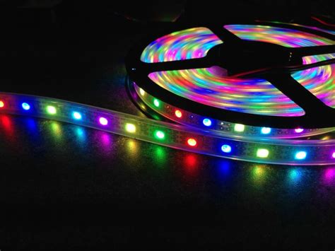 Led strip lights can be firmly stuck on anywhere you want. 60 LEDs/m! 1M WS2811 RGB LED strip, IP67 Waterproof ...