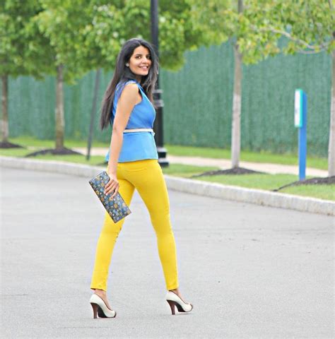 Outfit Idea Colorblock A Mustard Yellow Jeans Yellow Jeans Outfits