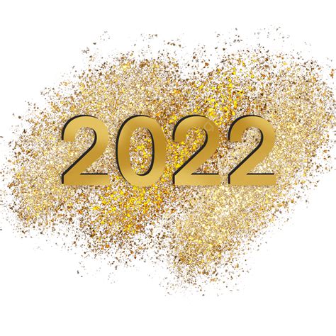 Gold Glitter Transparent Hd Transparent 2022 Text Effect Gold Glitter