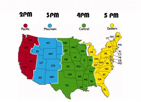 Printable Time Zone Map Usa Clipart Best