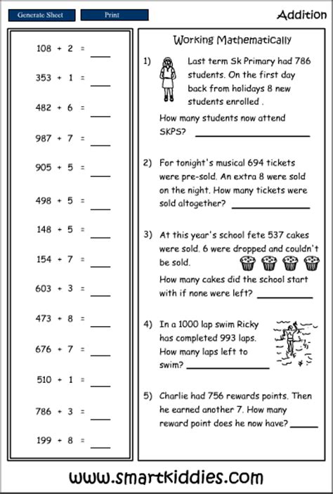 9 Math Worksheet Numbers To 1000