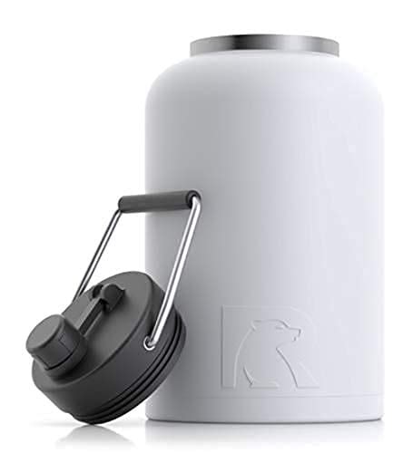 Rtic Jug With Handle One Gallon White Matte Large Double Vacuum