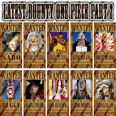 One Piece Wanted Latest Bounty Poster P2 Shopee Philippines