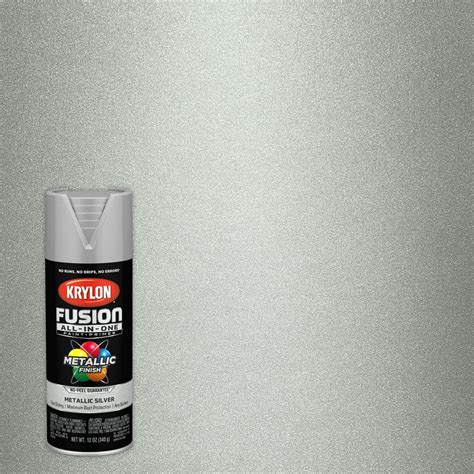 Krylon Fusion All In One Spray Paint Metallic Silver 12 Oz Walmart