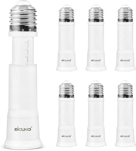 Dicuno E Socket Extender Adapter Inch Adjustable Light Bulb Socket Extension