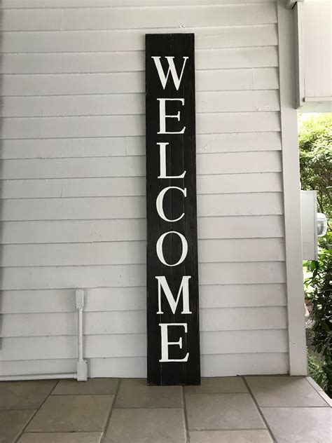 Welcome Porch Board Signhand Painted Signrustic Signporch Etsy