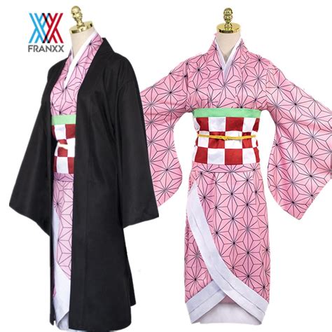 Anime Demon Slayer Kamado Nezuko Kimono Cosplay Costume Kamado Tanjirou