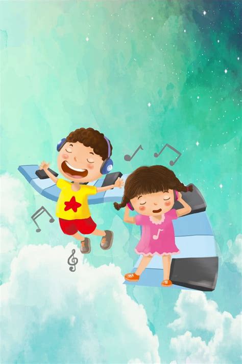 Starry Cartoon Kid Music Background Music Backgrounds Cute Kids