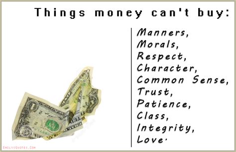 Things Money Cant Buy Manners Morals Respect Character Common