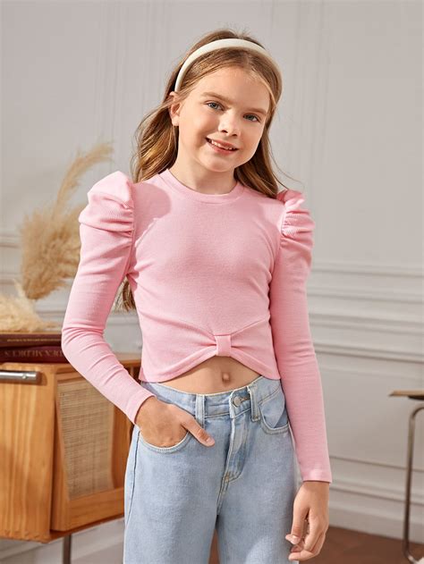 Baby Pink Dressy Collar Long Sleeve Polyester Plain Embellished Slight
