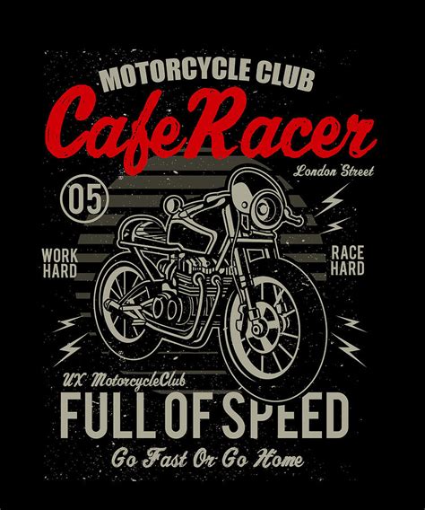 Motorcycle Cafe Racer Digital Art By Long Shot Fine Art America