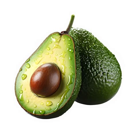 Avocado Fruit Isolated On Transparent Background Cut Out Fresh Green