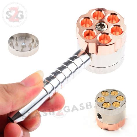 six shooter rotating revolver smoking bullet metal pipe with grinder slash2gash