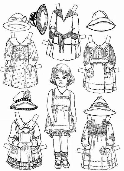 Paper Coloring Doll Pages Printable