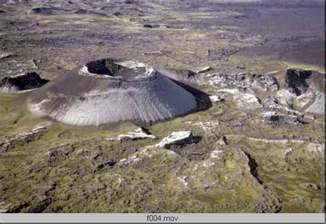 Laki Eruption In Iceland View From The Air Of A Cinder Cone Formed By