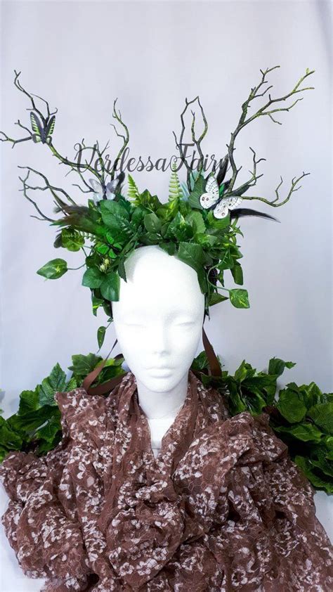 Mother Earth Goddess Headdress Light Up Branch Antler Tefiti Headpiece