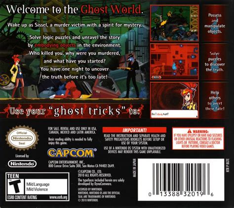 ghost trick phantom detective cover or packaging material mobygames