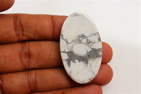 Natural Howlite Cabochon Crystal White Howlite Stone Etsy