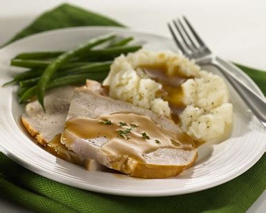 Sliced Turkey Dinner Mashed Potatoes Gravy Green Beans Flickr