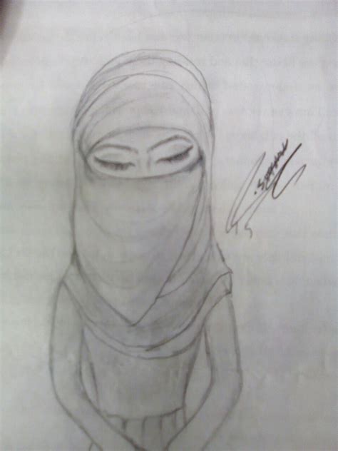 Hijab Sketch By Sobhya Soomro Painting And Drawing Art Sketches