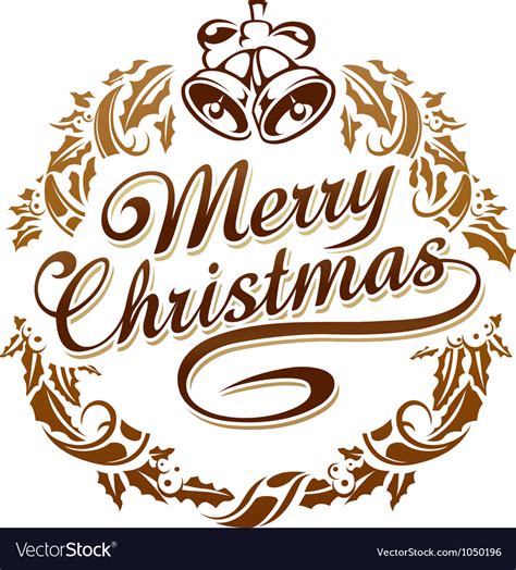 Merry Christmas Typography Royalty Free Vector Image