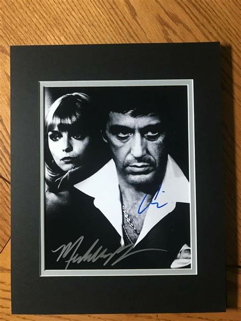 Al Pacino And Michelle Pfeiffer Scarface Autographed 8x10 Matted To