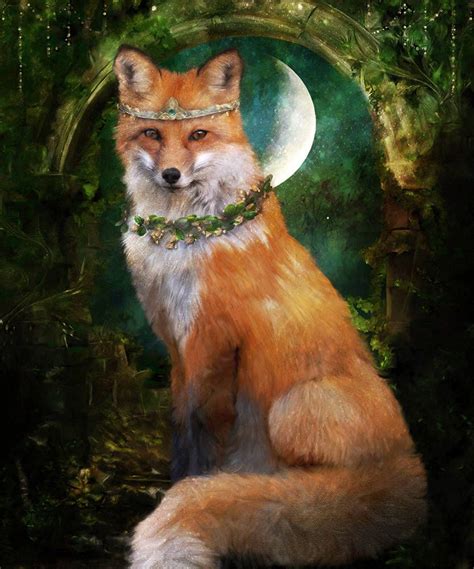 Fox Art Fox Paper Print Fox Spirit Animal Animal Totem Magical
