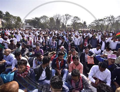 Image Of Protestors Take Part A Strike Organised By Aasu Against The