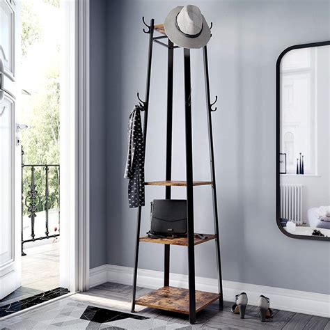 Clothes racks are an easy and neat way to instantly add more space to your closet with just the help of a few hangers. Heavy Duty Vintage Metal Coat Rack Wall Corner Clothes ...