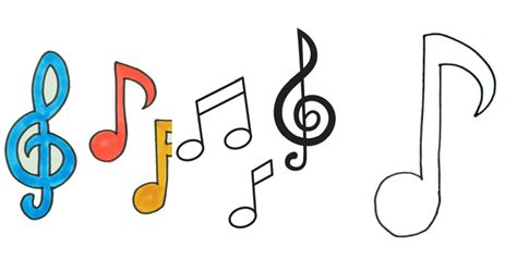 Music Notes Drawing How To Draw Music Notes Step By Step
