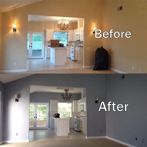 Before And After Photo Of The Interior Painting Job Pilot In House