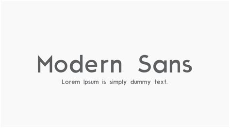 Modern Sans Font Download Free For Desktop And Webfont